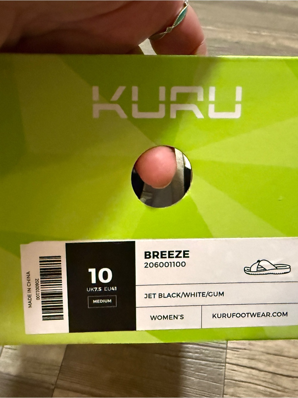 KURU Black Cross-Strap Slide Breeze Mules - Picture 6 of 6